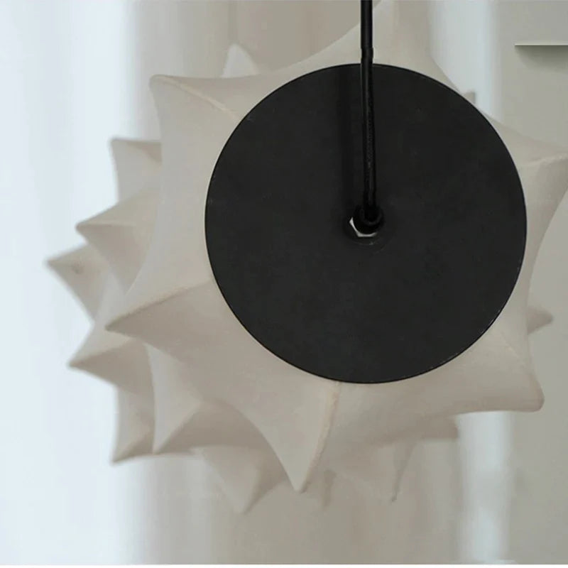 Modern Minimalist Silk Lamp Dining Room Pendant Light Wabi-sabi Living