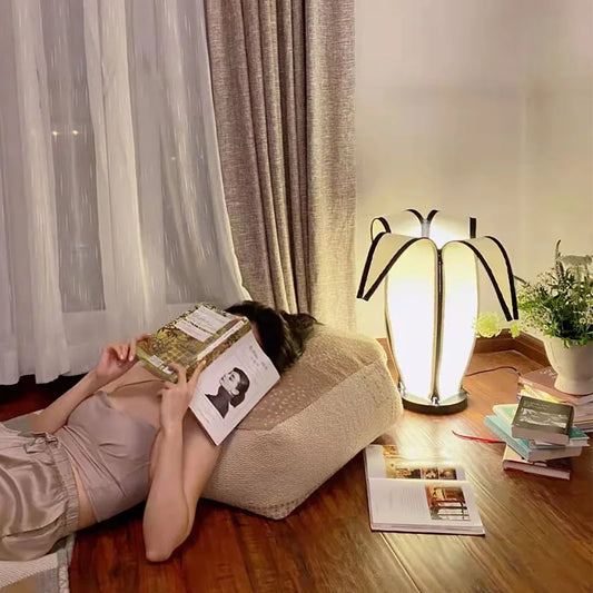 Nordic Designer Banana Floor Lamps LED Home Decor Cloth Art Lampshade