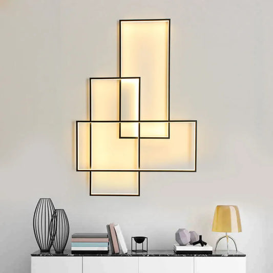 Modern Rectangle Led Wall Lamp Living Room Decor Led Wall Lights