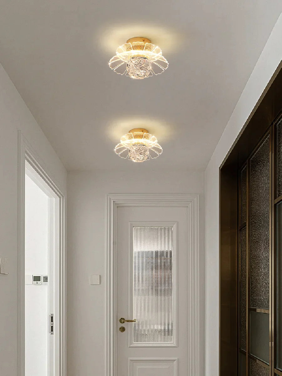 Flower-Shaped Acrylic Led Ceiling Light Corridor Living Room Bedroom