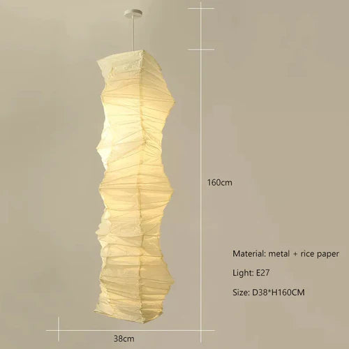 Nordic Wind Rice Paper Led Pendant Lights Living Room
