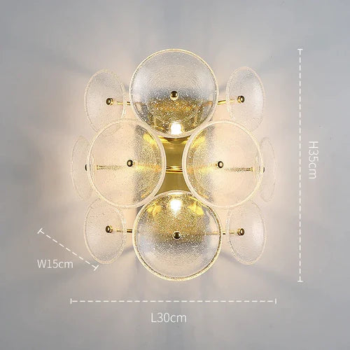 Modern Minimalist Glass Wall Lamp Nordic Creative Living room Corridor