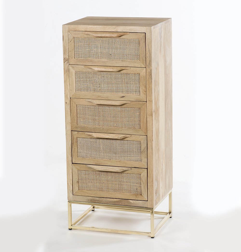 Jaya - 5-Drawer Tallboy - Nordic Side - 06-03, feed-cl0-over-80-dollars, feed-cl1-furniture, gfurn, hide-if-international, us-ship