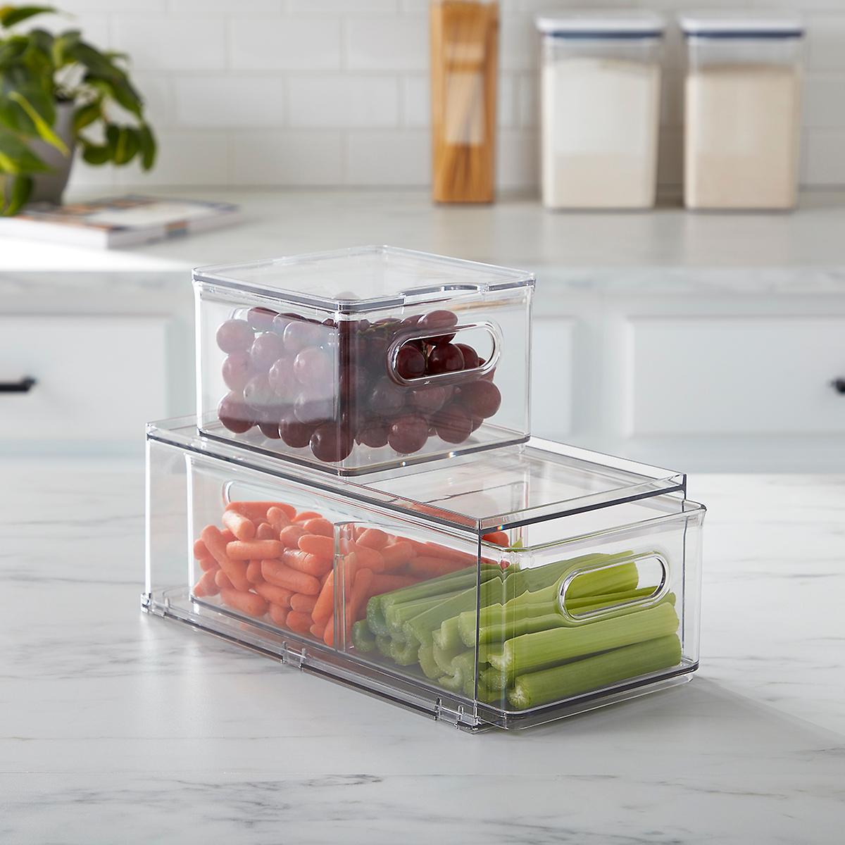 Clear Fridge Storage Bins