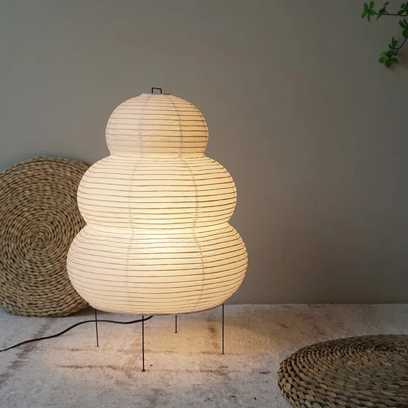 Japanese Design Akari Noguchi Yong Table Lamp White Rice Paper