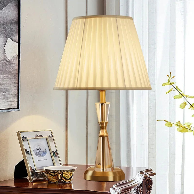 Light Luxury High-End Crystal Lamp Cozy Bedroom Bedside Lamp Modern
