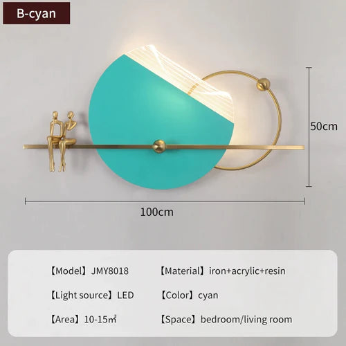 Modern Wall Lamp Ring LED Living room Background Wall Decoration