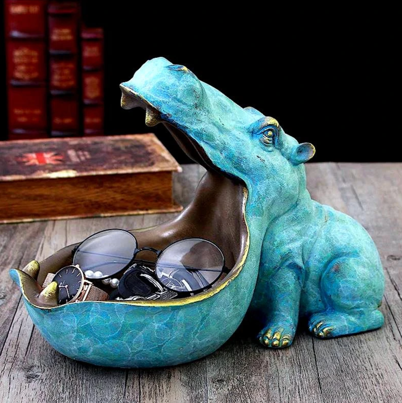 Decorative Hippo Storage Figurine - Nordic Side - hippo