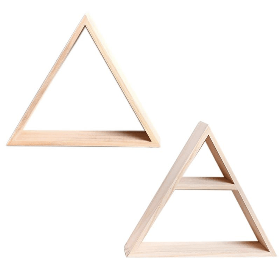 Wooden Triangle Shelf - Nordic Side - 