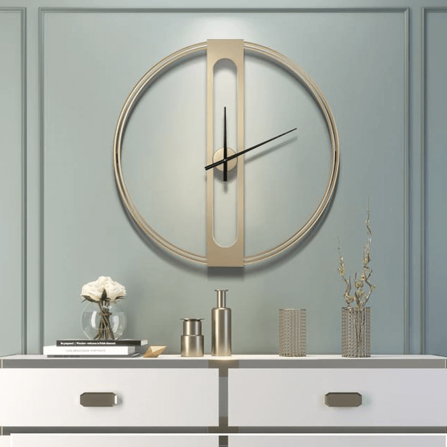 Golden Elegance - Nordic Side - Clock