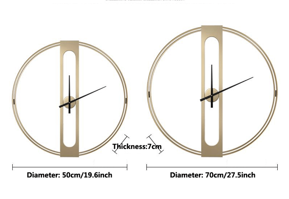 Golden Elegance - Nordic Side - Clock