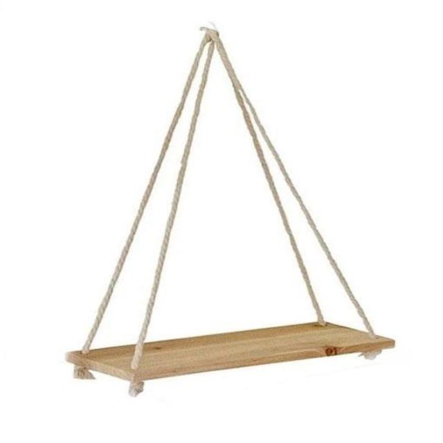 Claudia - Twine Wooden Wall Shelf Rack - Nordic Side - Decor