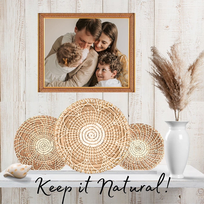 Hanging Woven Plate Wall Decor