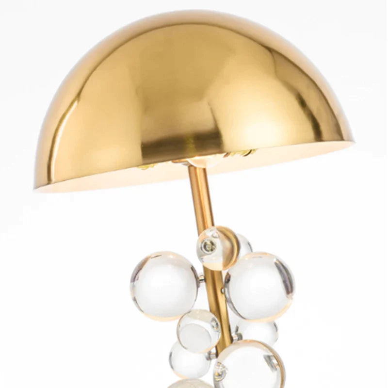 Creative Golden Hardware Mushroom Design Desktop Decoration Light LED