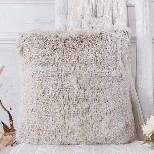 Soft Plush Faux Fur Pillows Case - Nordic Side - 