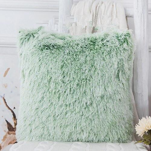 Soft Plush Faux Fur Pillows Case - Nordic Side - 