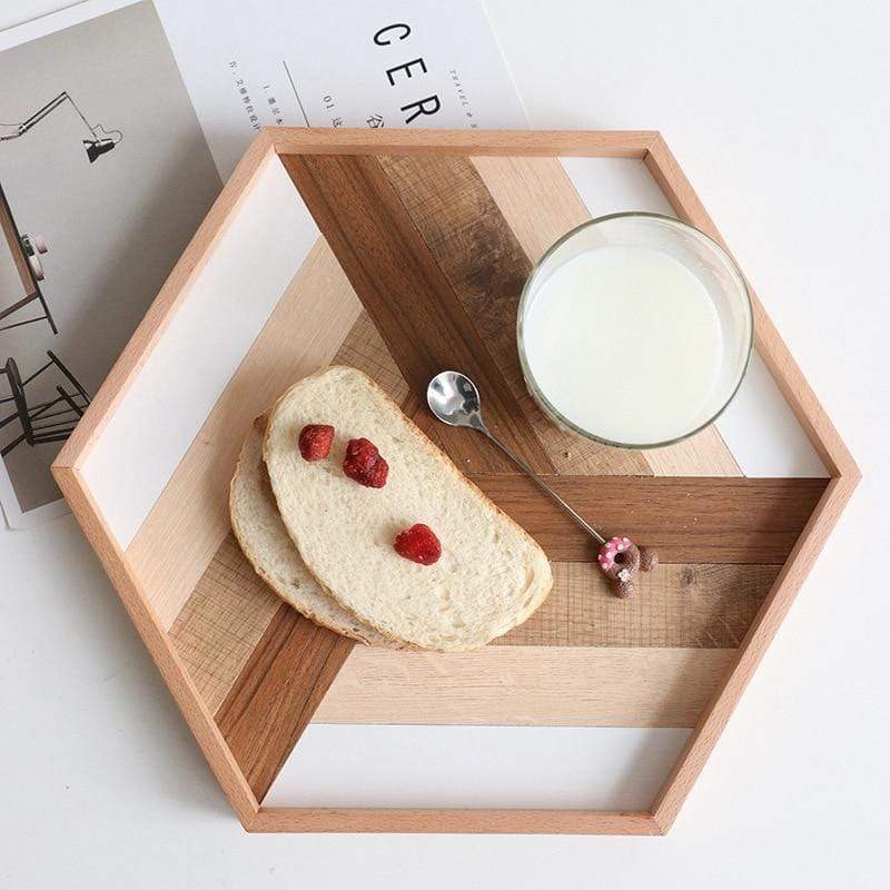 Geometry Splice Wooden Serving Tray - Nordic Side - bis-hidden, Dining, plates