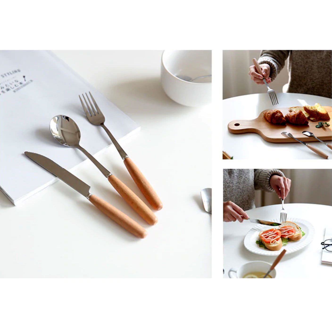 Steel & Wood Cutlery - Nordic Side - 