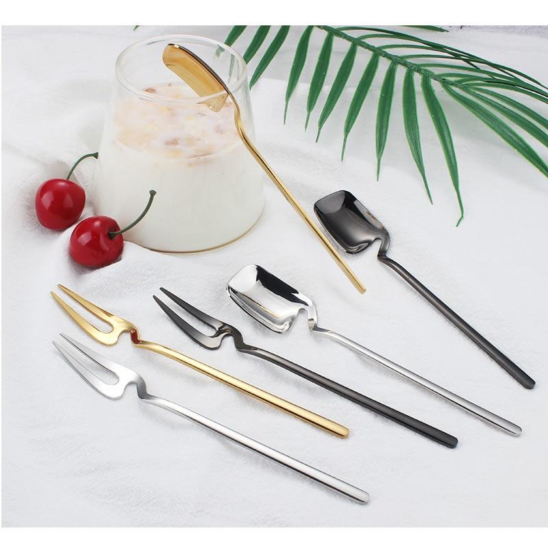 Azalea - Special Stainless Steel Dessert Cutlery - Nordic Side - 