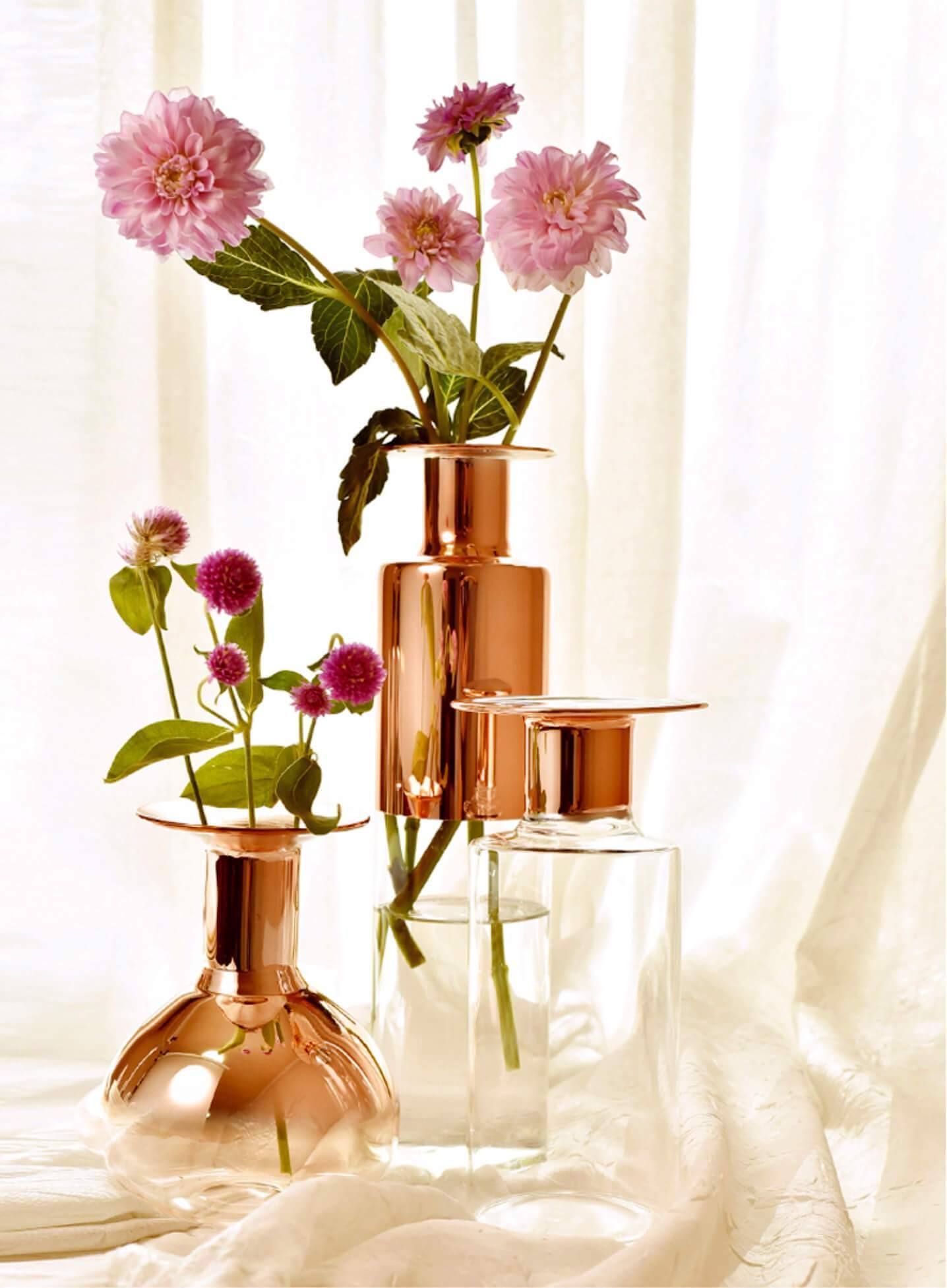 Terrarium Copper Glass Vases - Nordic Side - 