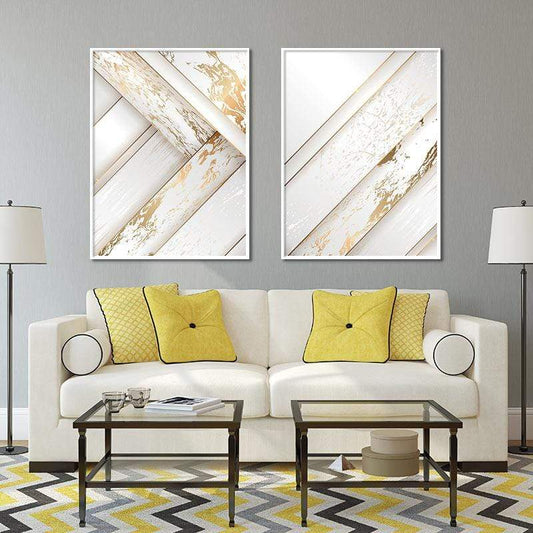 Golden Rays Stretched Canvas - Nordic Side - 2 Piece, Acrylic Image, canvas art, Canvas Image, spo-enabled