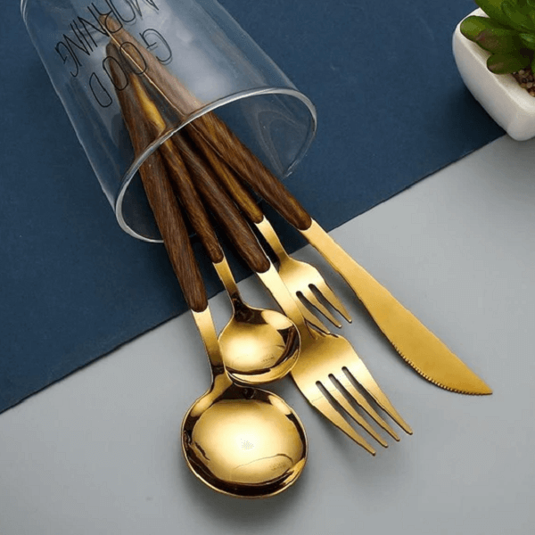 Wood Handle Cutlery Set - Nordic Side - architecture, arcitecture, art, artichture, artist, artlighting, bathroom vanity, contemporaryart, custom-made, decor, decoration, design, designer, de