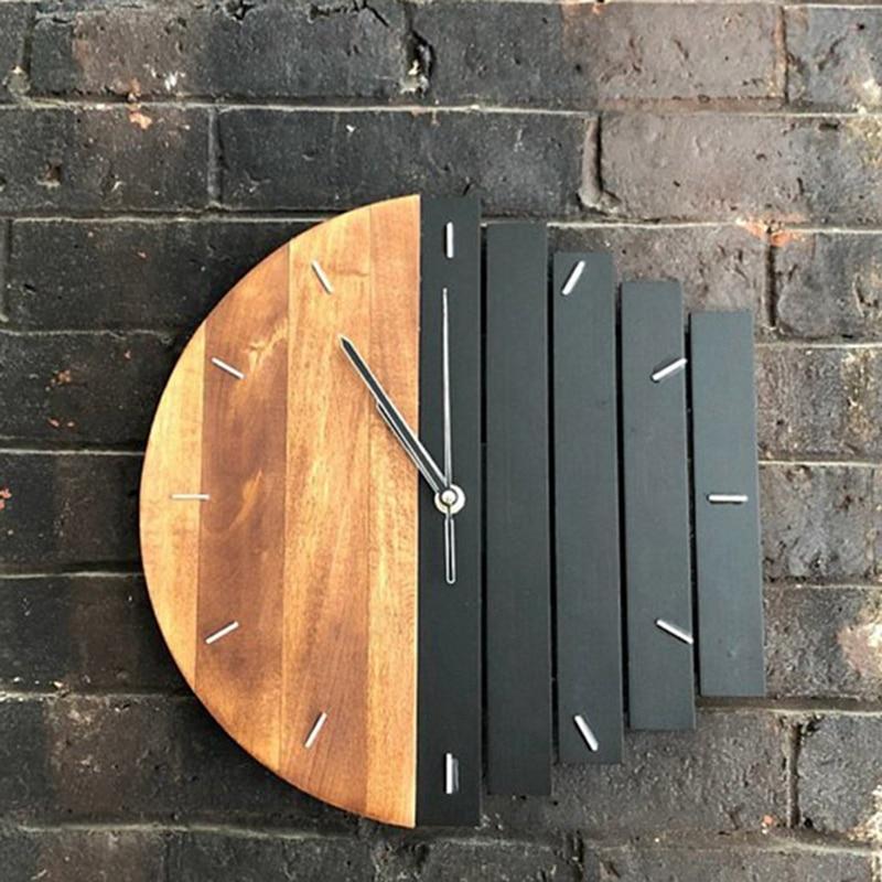 Wooden Vintage Wall Clock - Nordic Side - 