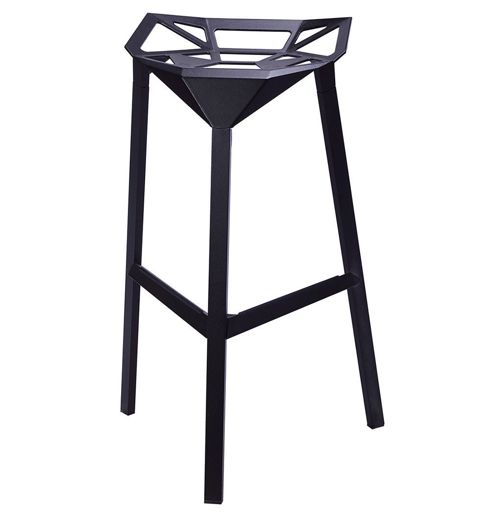 Luke Modern Black Bar Stool Set