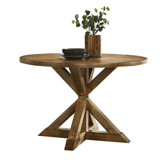 Ebbert Rustic Trestle Dining Table