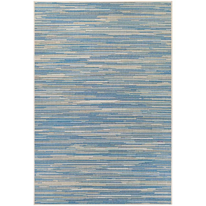 Victorine Sand/Turquoise/Azure Blue Indoor/Outdoor Rug