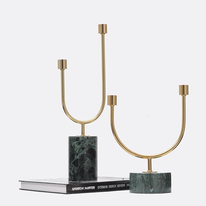 Olinda Retro Brass Candlesticks