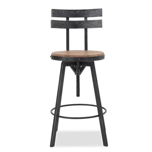 Keyosha Industrial Swivel Bar Stool