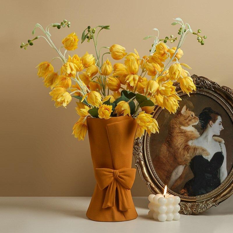 Bowknot Minimalistic Bowknot Ceramic Vase