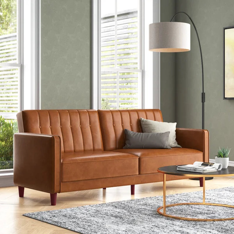 Vegan Leather Sleeper Sofa