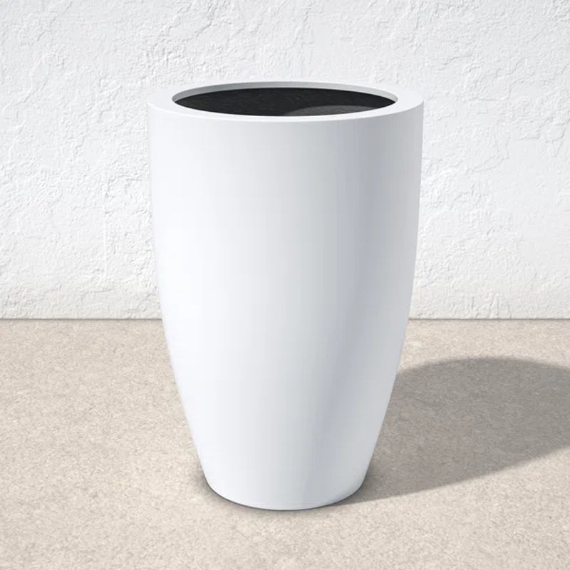 Elbe Fiberglass Pot Planter - Neutral Finish