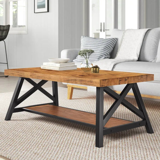 Isakson Trestle Coffee Table with Storage