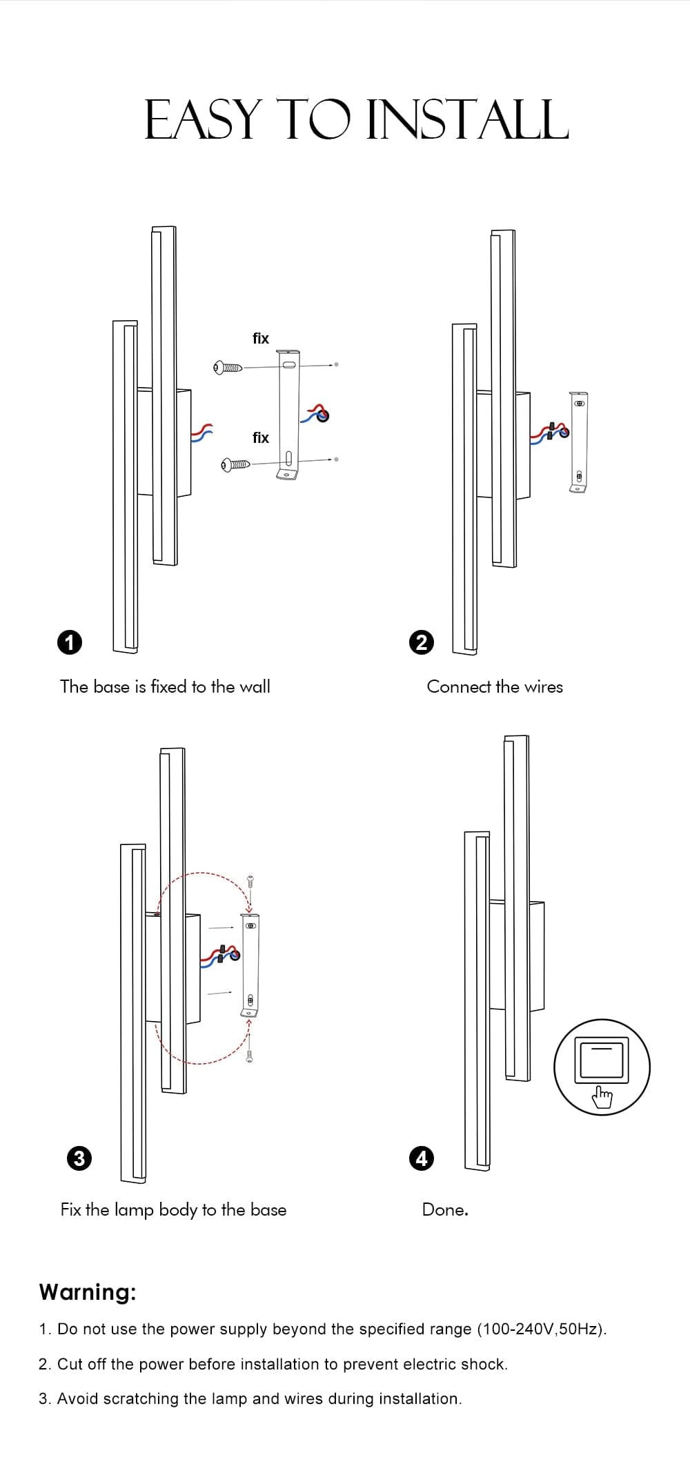 String Bar Wall Light