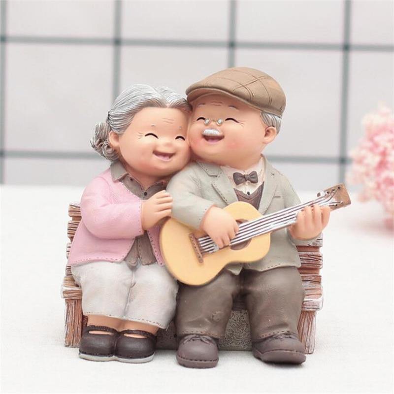 Grandparents Couple Figurines - Nordic Side - couple, figurines, grandparents