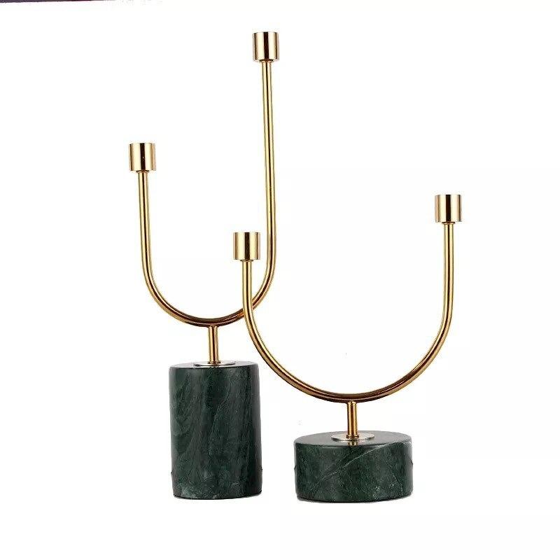 Olinda Retro Brass Candlesticks