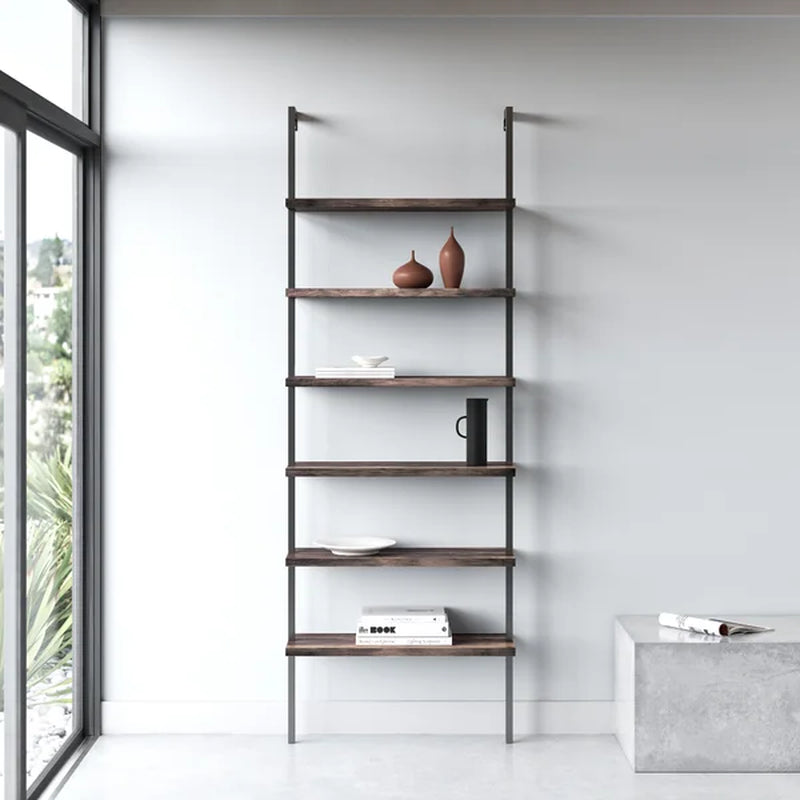 Kanissa 85'' H X 30'' W Steel Ladder Bookcase