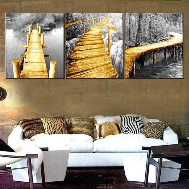 Walk in Sight Stretched Canvas - Nordic Side - 3 piece, Acrylic Image, canvas art, Canvas Image, spo-enabled