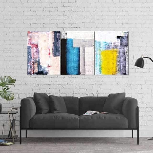 Colorful Bliss Stretched Canvas - Nordic Side - 3 piece, Acrylic Image, canvas art, Canvas Image, spo-enabled