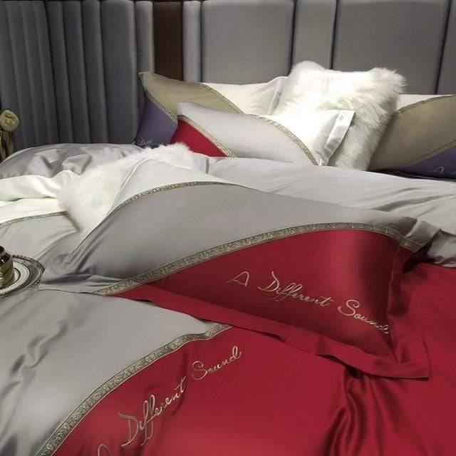 Magnus Duvet Cover Set (Egyptian Cotton) - Nordic Side - bed, bedding, bedroom