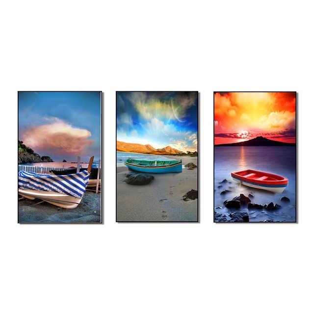 Sail in Sky Stretched Canvas - Nordic Side - 3 piece, Acrylic Image, canvas art, Canvas Image, spo-enabled