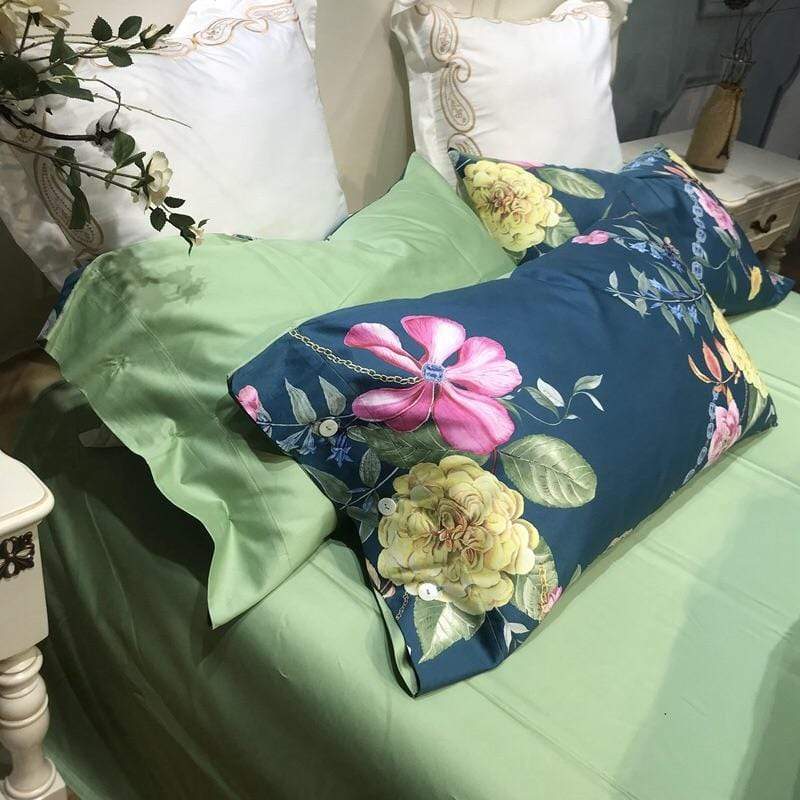 Floral Chain Duvet Cover Set - Nordic Side - bed, bedding, spo-disabled