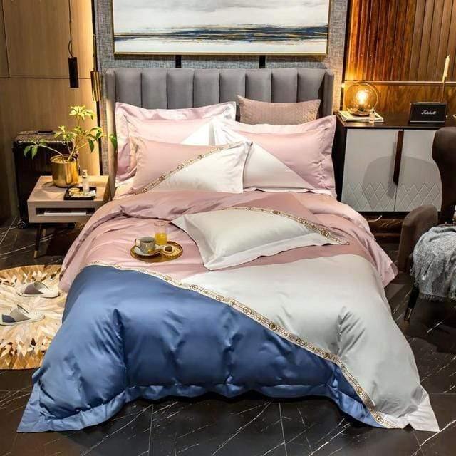 Alexis Hope Duvet Cover Set (Egyptian Cotton) - Nordic Side - bed, bedding, bedroom