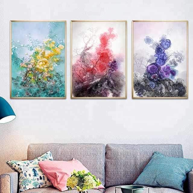 Flora Lush Stretched Canvas - Nordic Side - Acrylic Image, canvas art, Canvas Image, spo-enabled