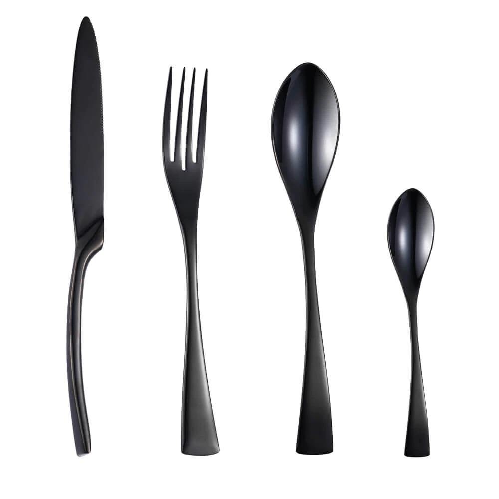 Andora Black Flatware Cutlery Set - Nordic Side - 