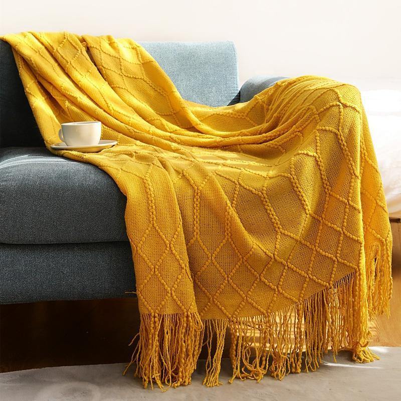 HomeQuill™ Knitted Throw Blanket - Nordic Side - 