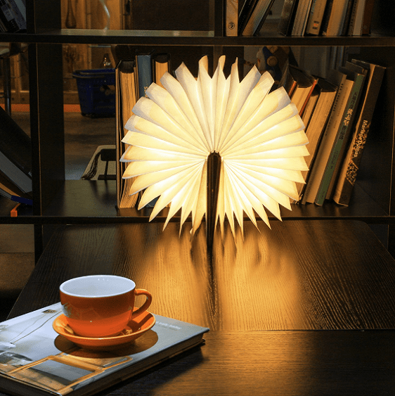 LED Folding Wooden Light Book Lamp - Nordic Side - 